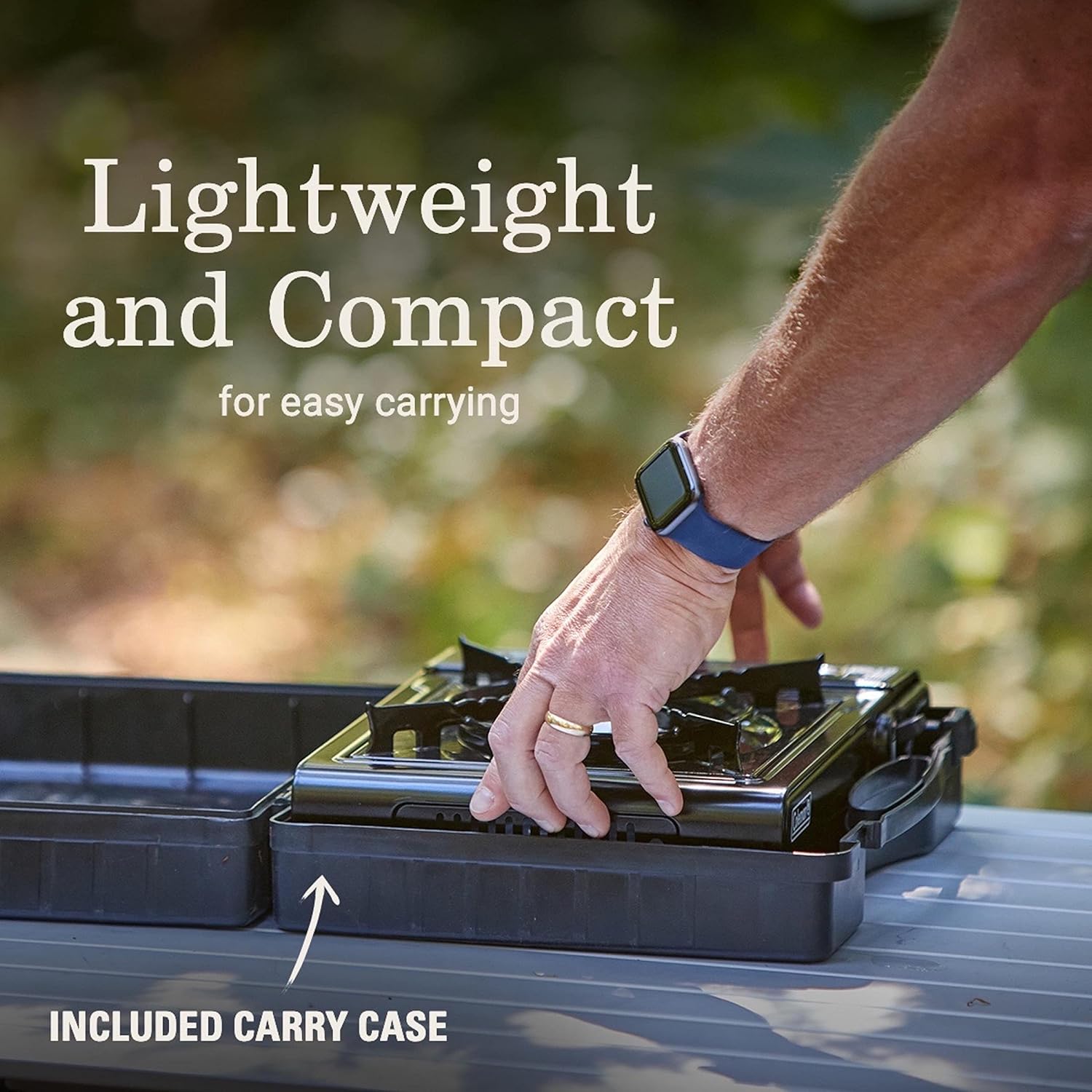 Coleman Classic 1-Burner Butane Stove Portable Camping Stove with Carry Case & Push-Button Starter Includes Precise Temperature Control & 7650 BTUs of Power for Camping Tailgating & More - Image 2